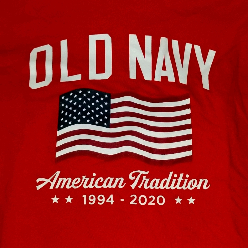 🇺🇸Old Navy 2020 red American flag tshirt
